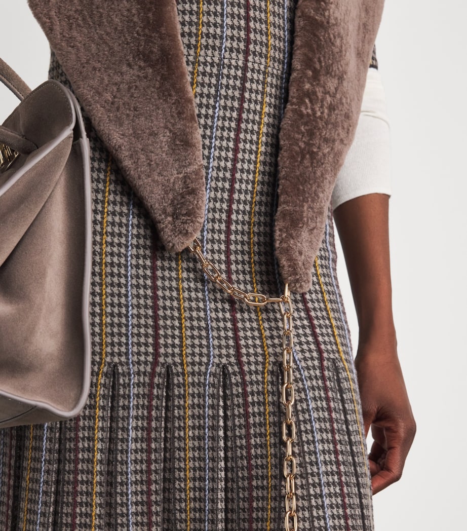 Gabriela Hearst Brown Beaver Fur Elliot Coat Collar | Harrods UK
