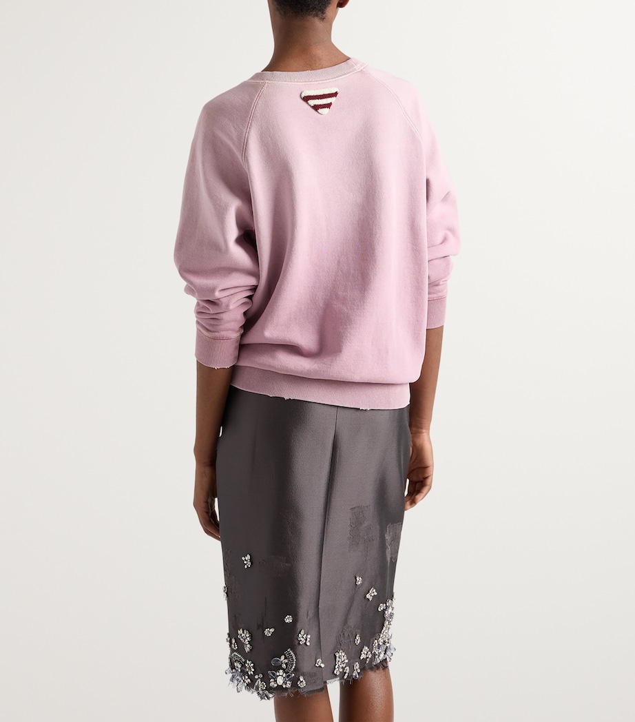 Prada Womens Cotton Crew-Neck Sweatshirt Image 5