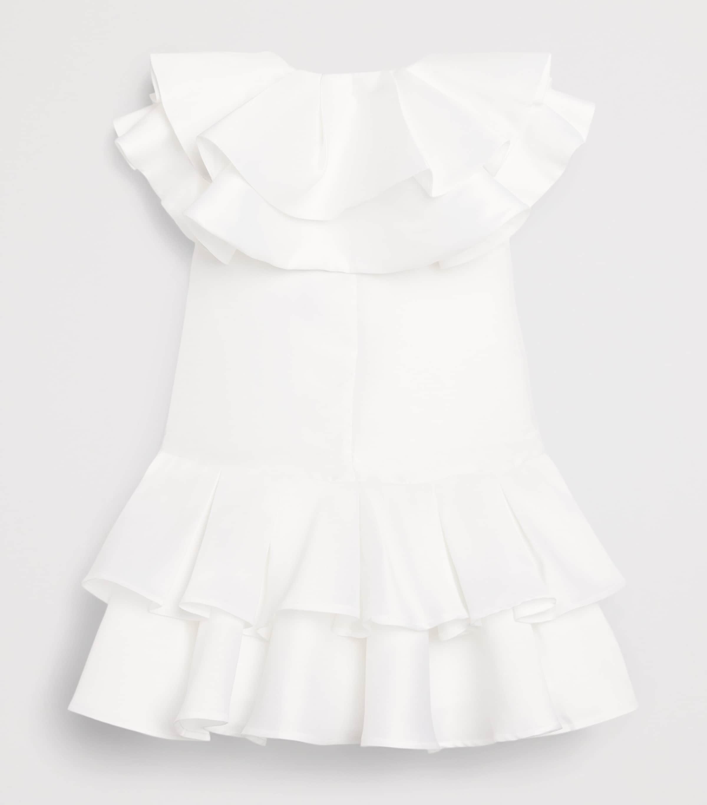 Jacquard Ruffle Dress (3-12 Years) WHITE Image 2