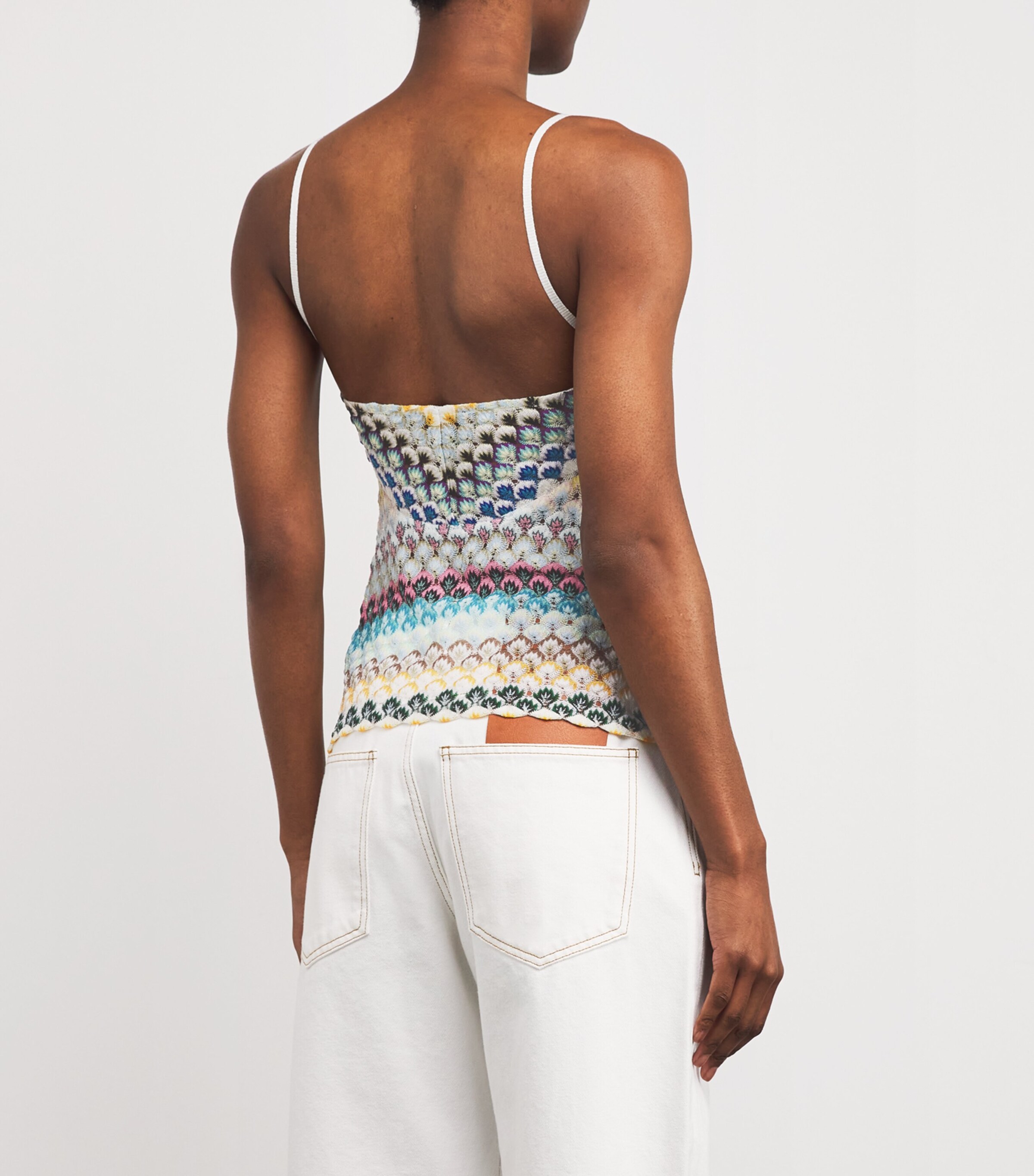Missoni Womens Geometric Jacquard Tank Top Multi Image 4