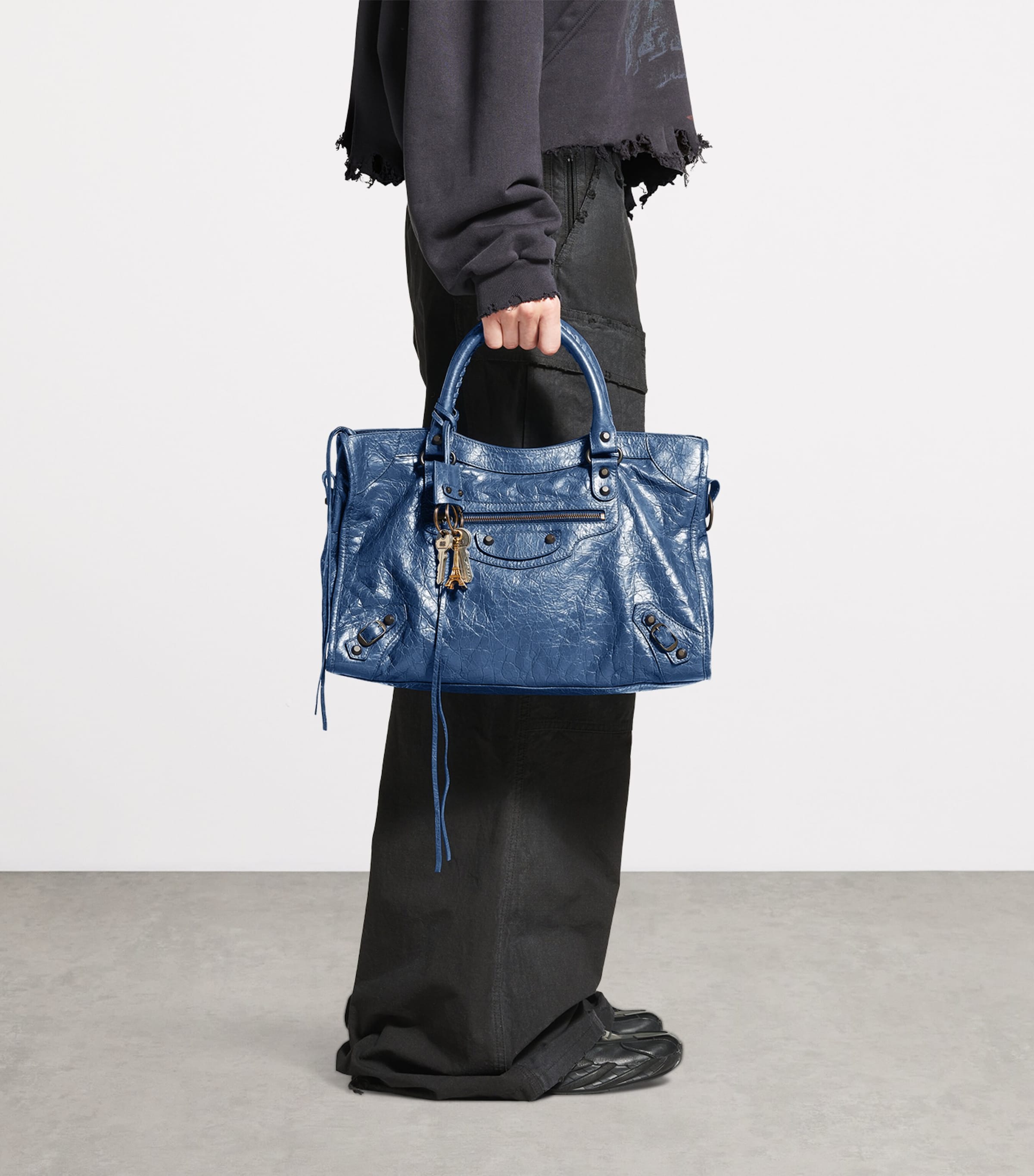 Balenciaga Small Lambskin Le City Top-Handle Bag Image 7