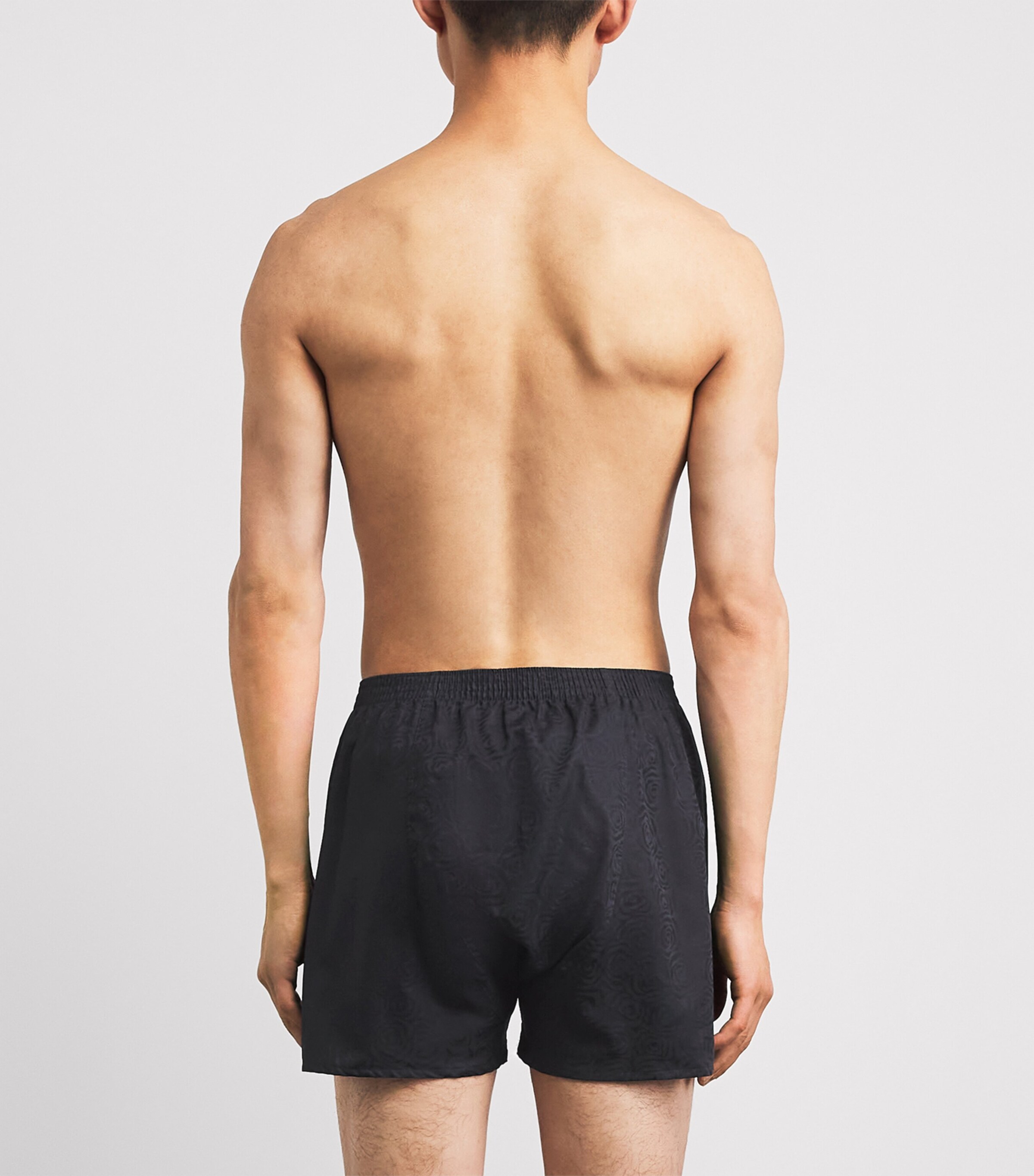 Derek Rose Mens Cotton Jacquard Boxer Shorts Bla Image 3
