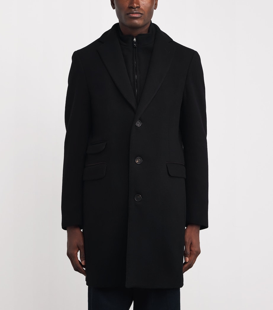 Wool Overcoat 20 BLACK Image 3