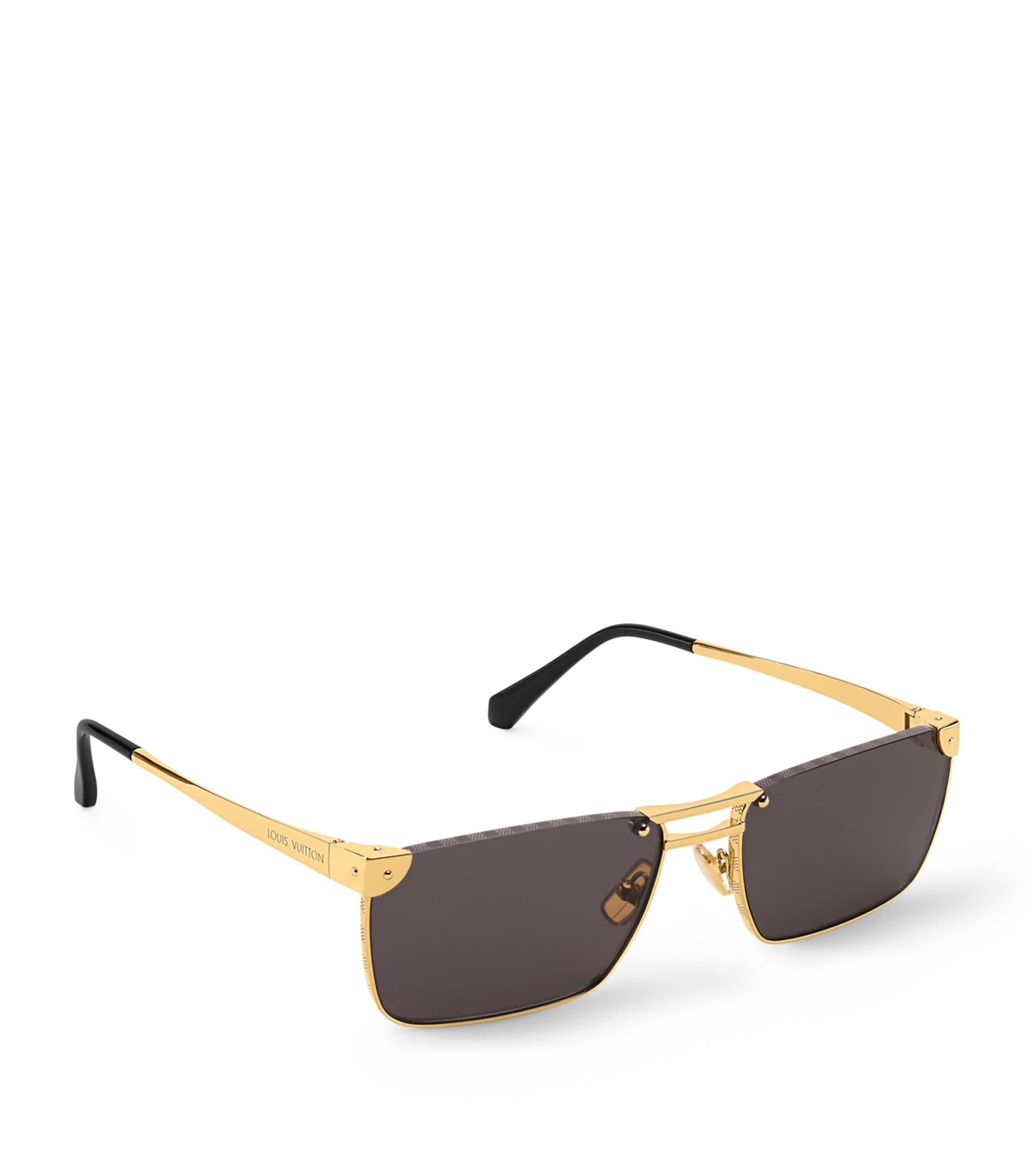 LOUIS VUITTON Metal Square Heritage Sunglasses Black Image 1