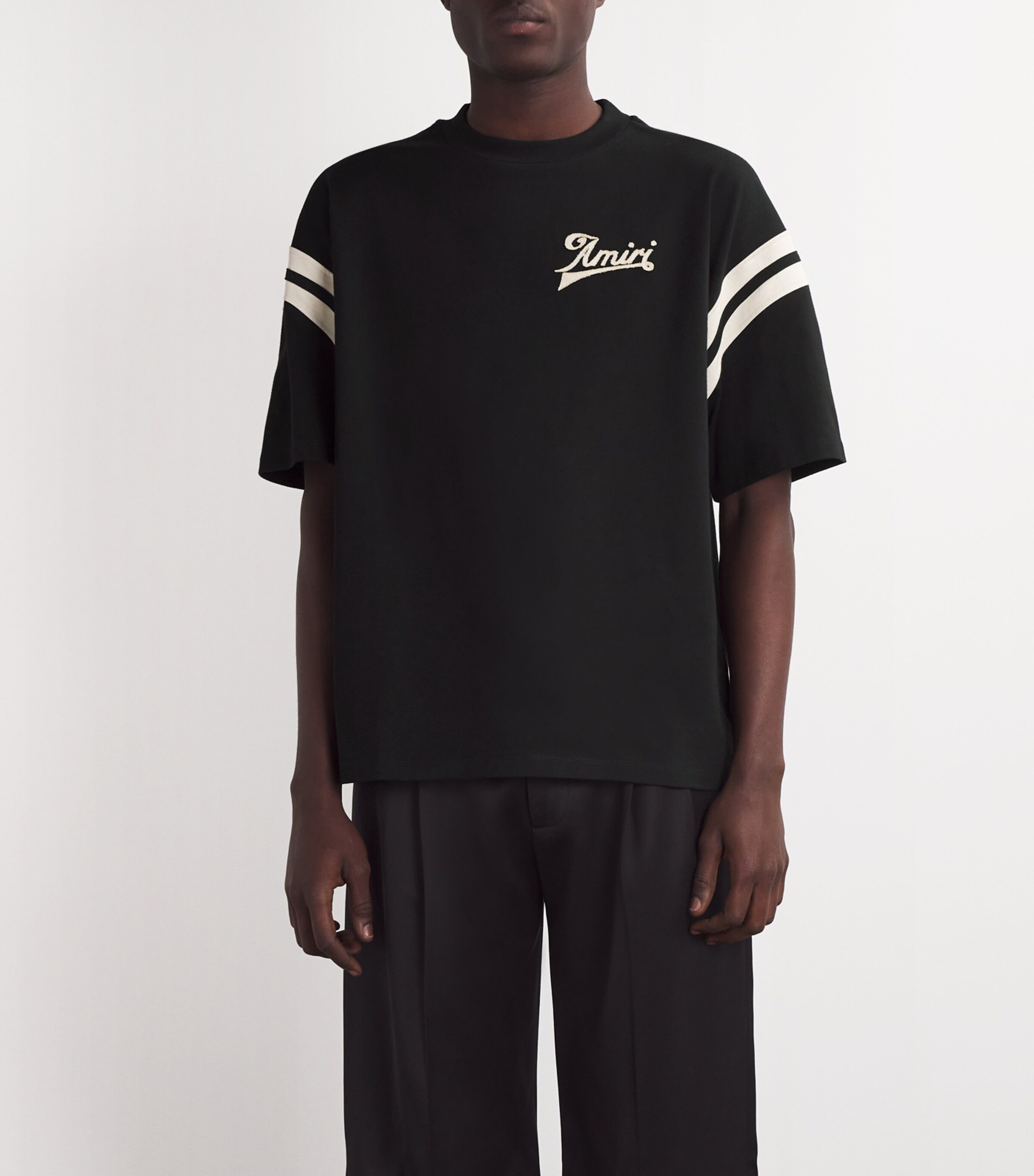 AMIRI Black Cotton Baseball T-Shirt | Harrods US
