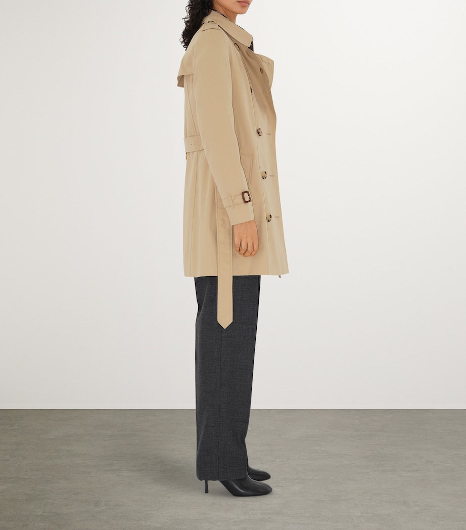 Gabardine Chelsea Short Trench Coat HONEY Image 3