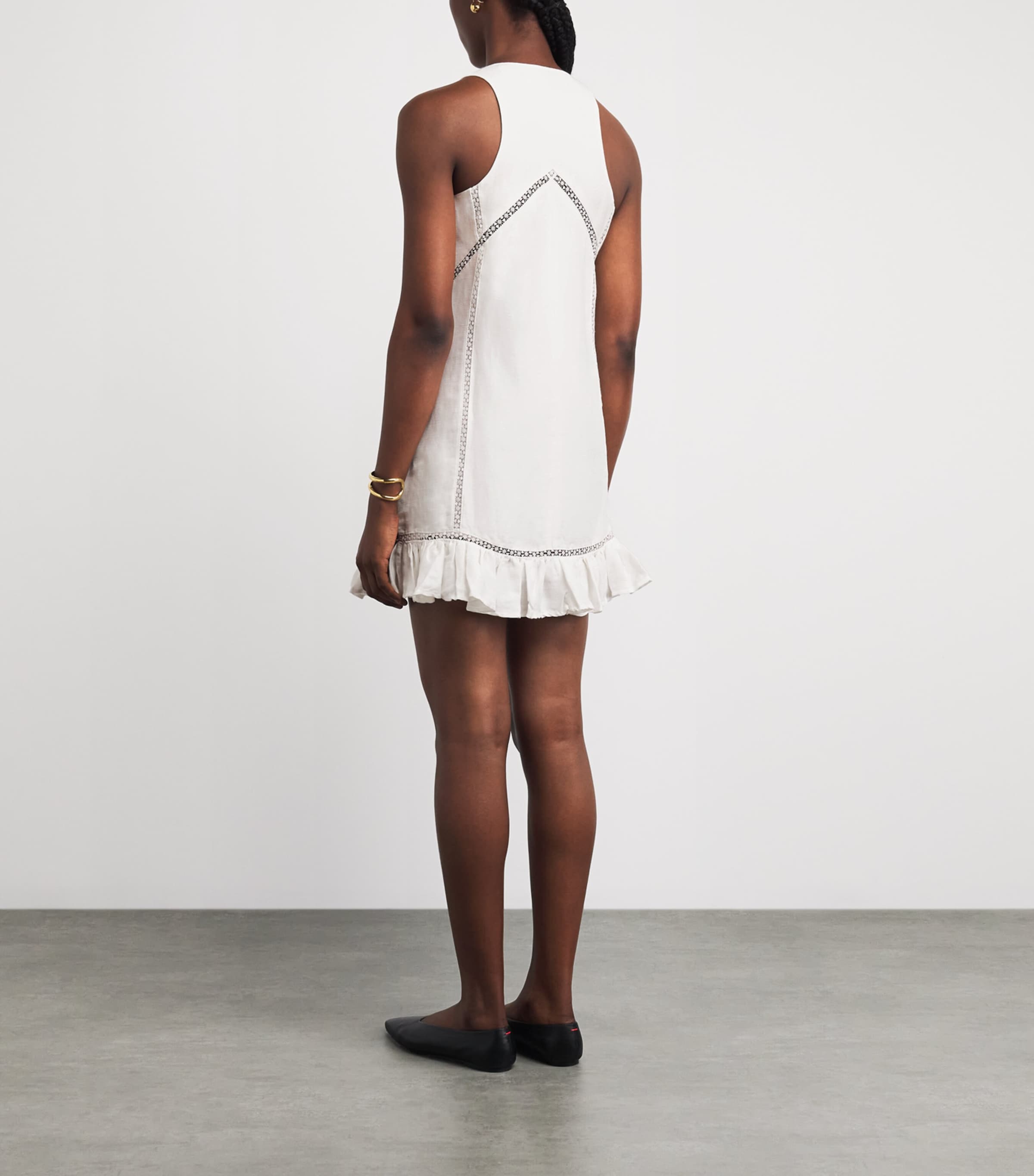 Maje Womens Embroidered Mini Dress White Image 4