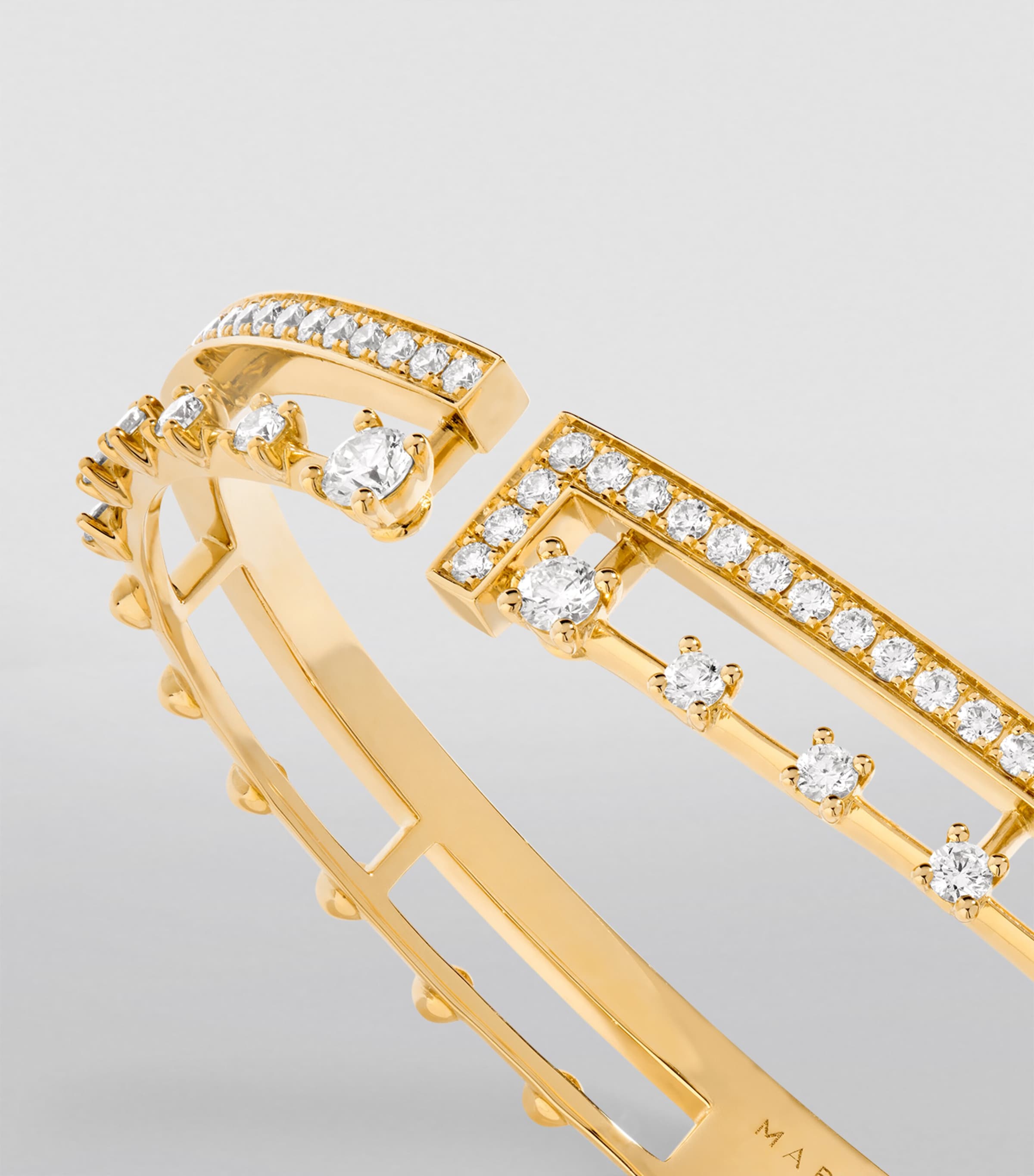 Small Yellow Gold and Diamond Avenues Bangle YELLOW GOLD Image 4
