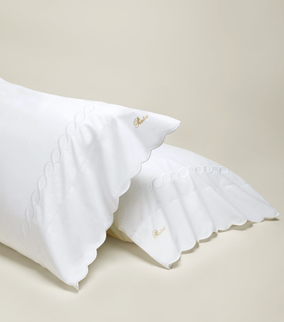 Treccia Pillowcase (13cm x 41cm) WHITE/WHITE Image 2