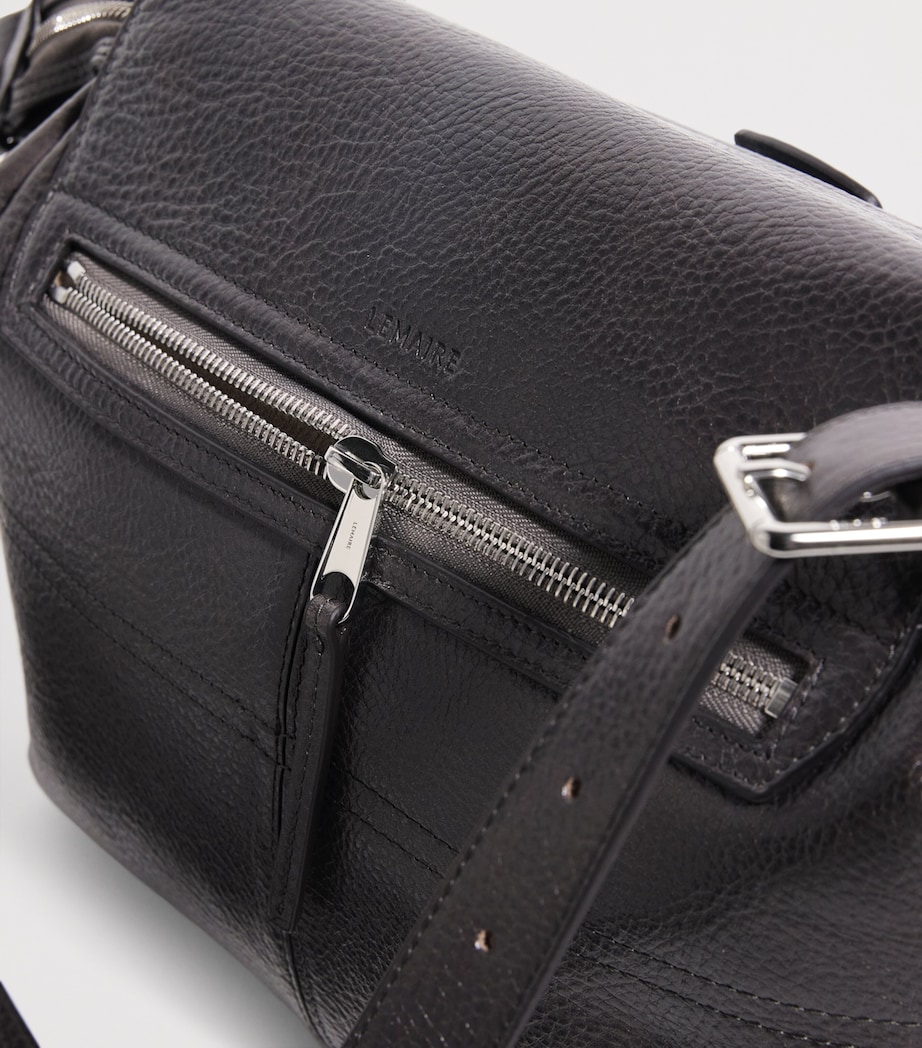 Medium Leather Gear Shoulder Bag GR104 DARK MINK Image 6