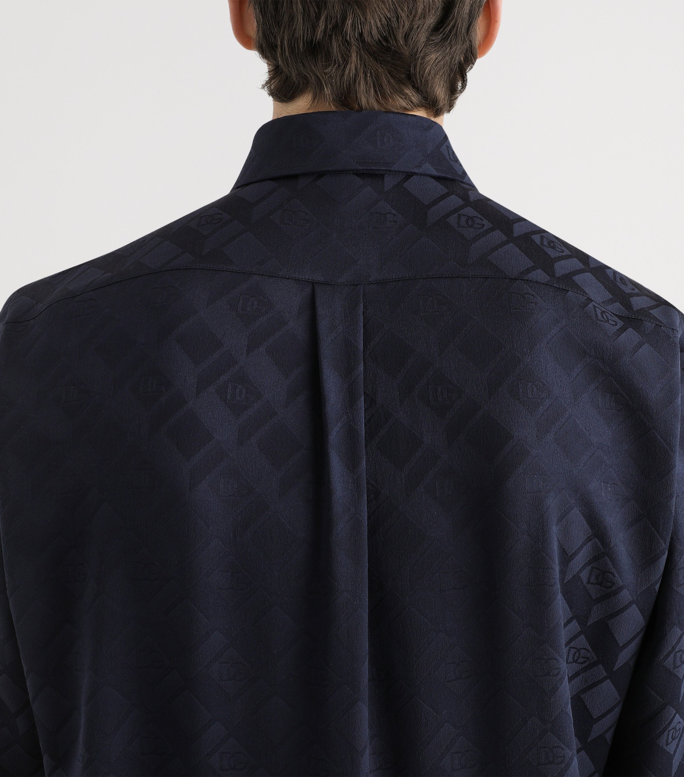 Silk DG Logo Shirt B0665-VERY DARK Image 5