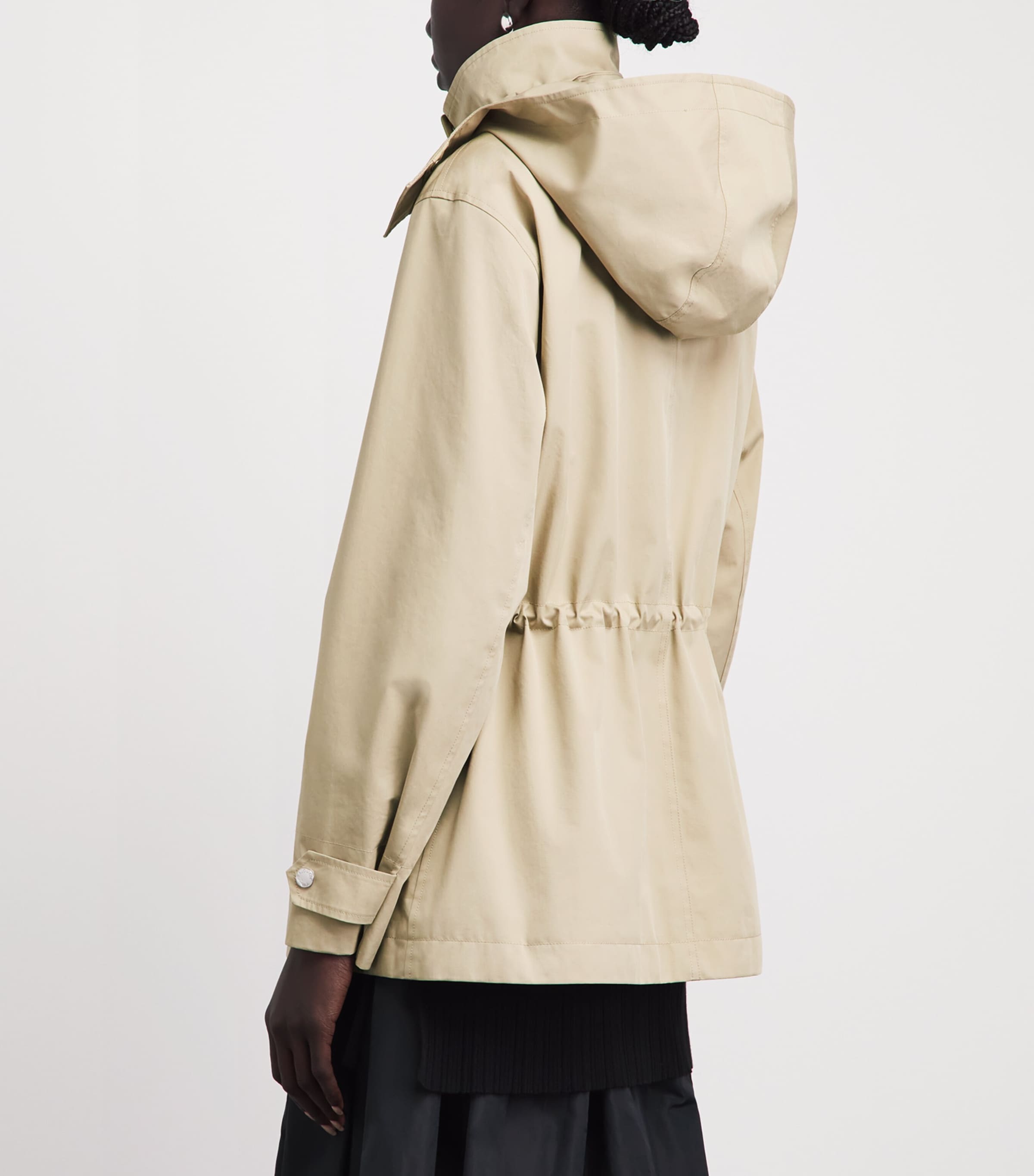 Yves Salomon Womens Cotton-Blend Waterproof Hooded Parka Image 5