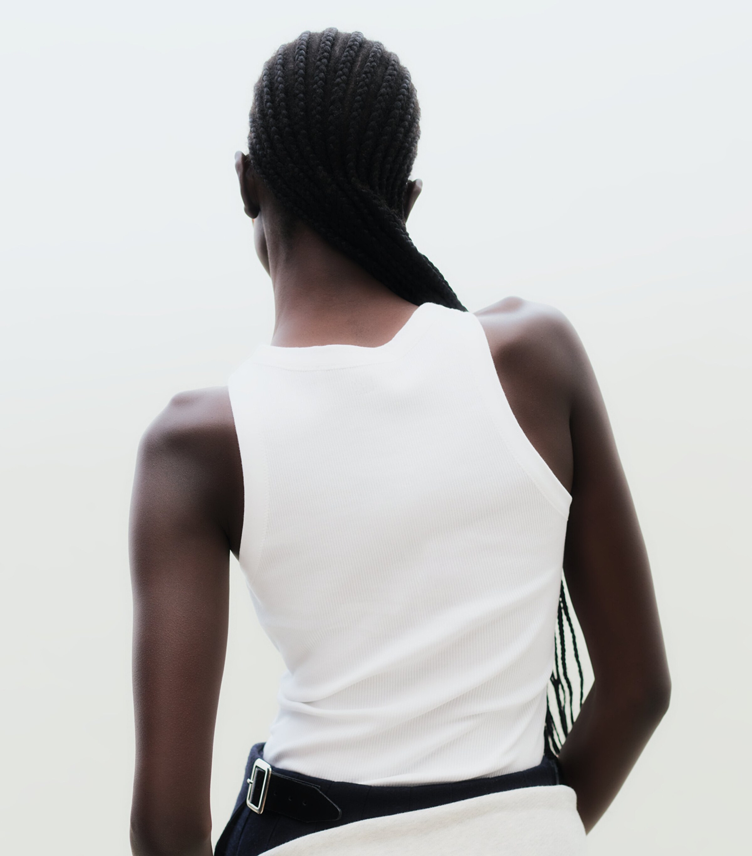AMI Paris Womens Cotton Ami de Coeur Tank Top Blanc Image 5