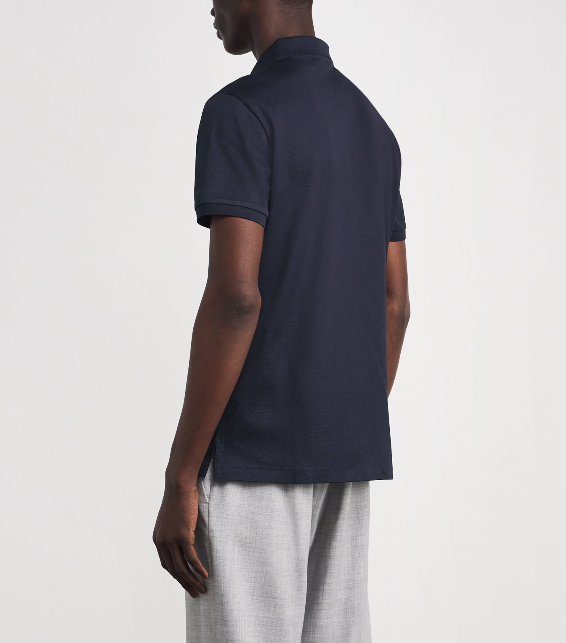 Cotton Piqué Slim-Fit Polo Shirt NAVY Image 4