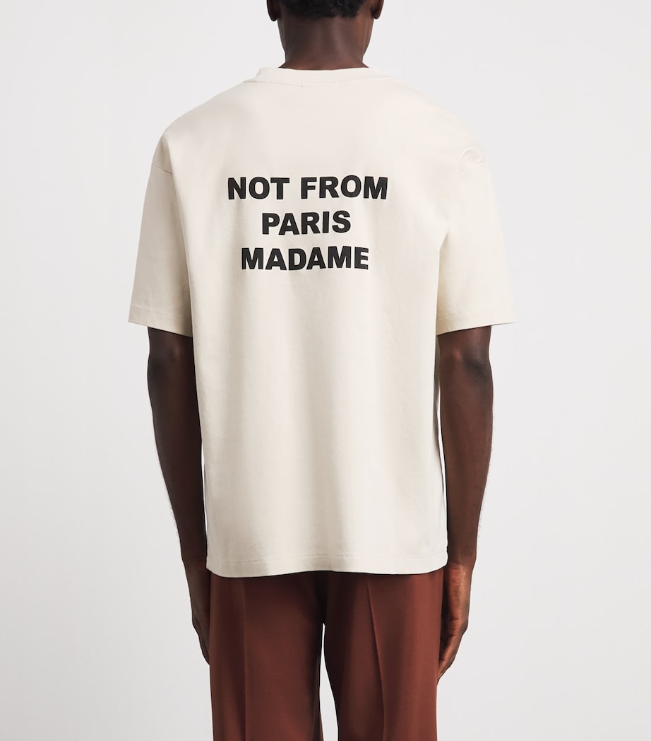 Drôle de Monsieur Mens Cotton Slogan T-Shirt Mastic Image 5