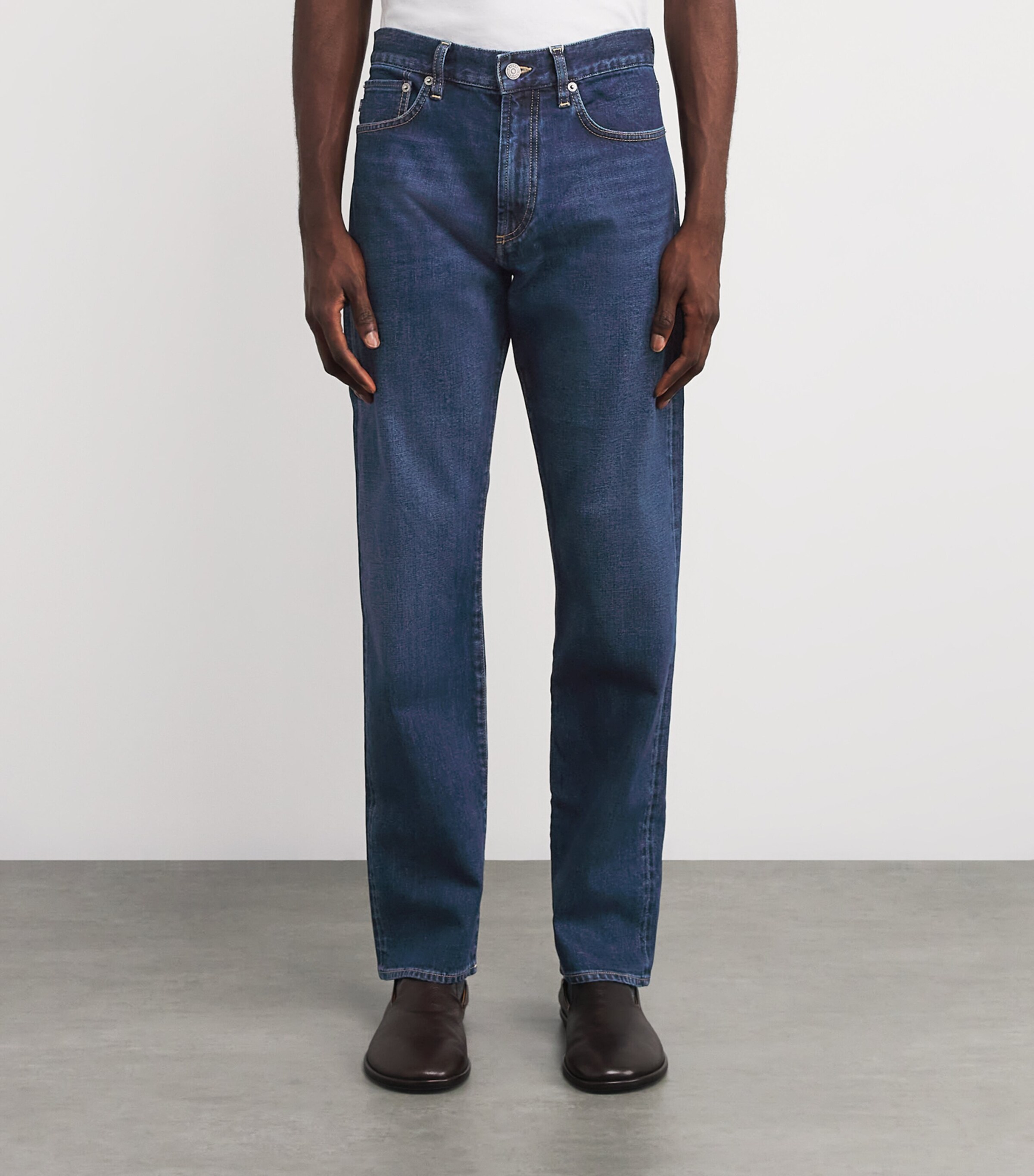 Ralph Lauren Purple Label Navy Straight Jeans | Harrods UK