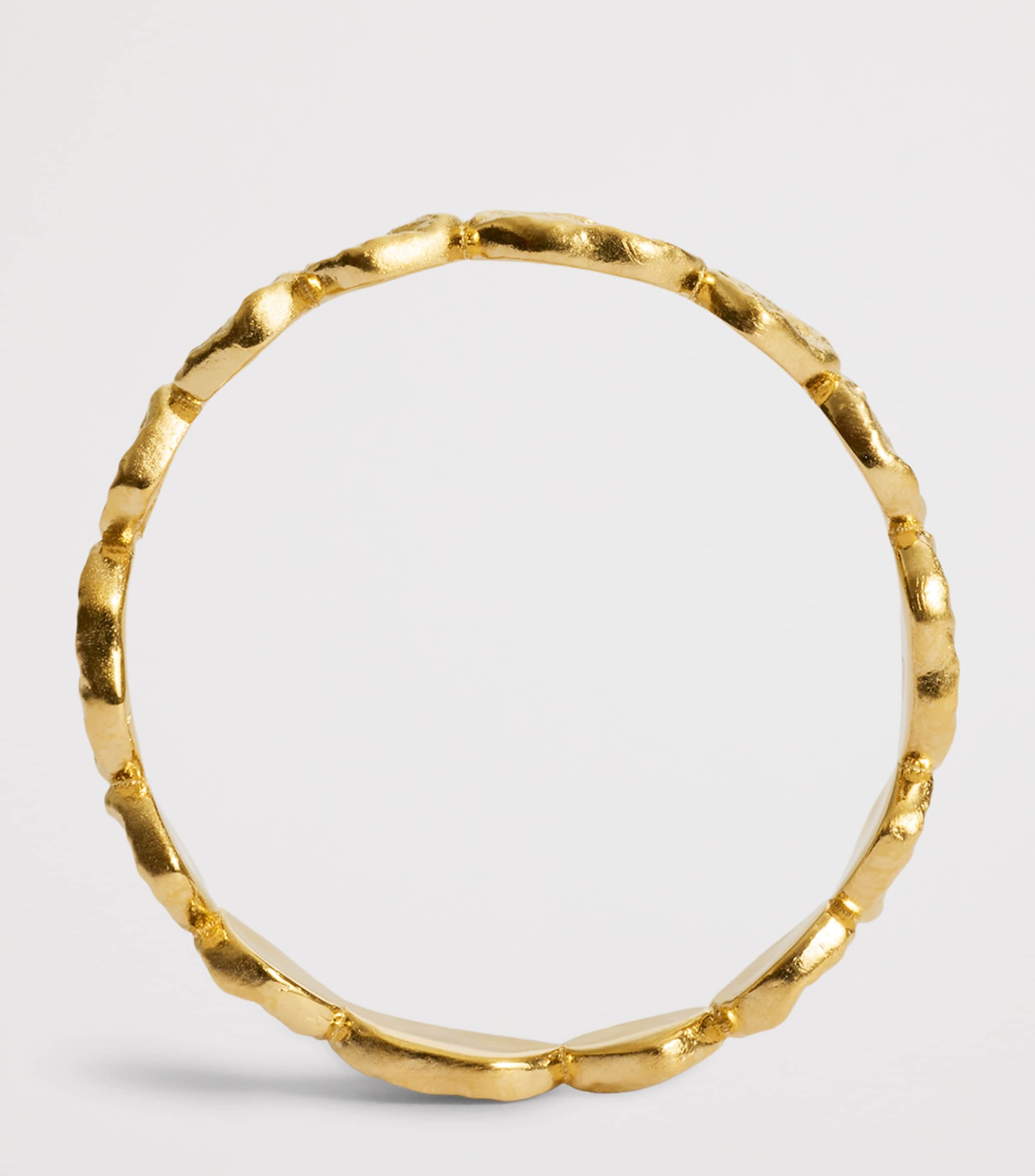 Monica Vinader Yellow Gold Capri Mini Stacking Ring Gold Image 6