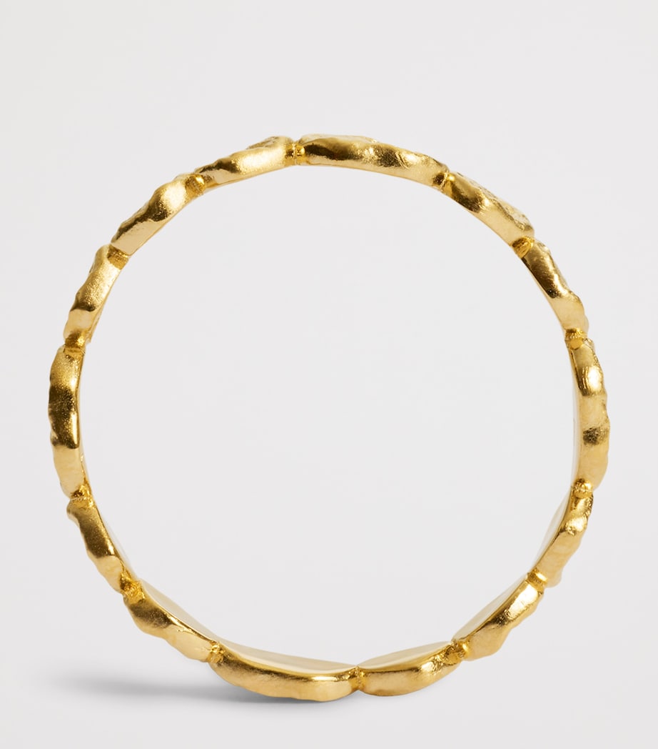 Monica Vinader Yellow Gold Capri Mini Stacking Ring Gold Image 6