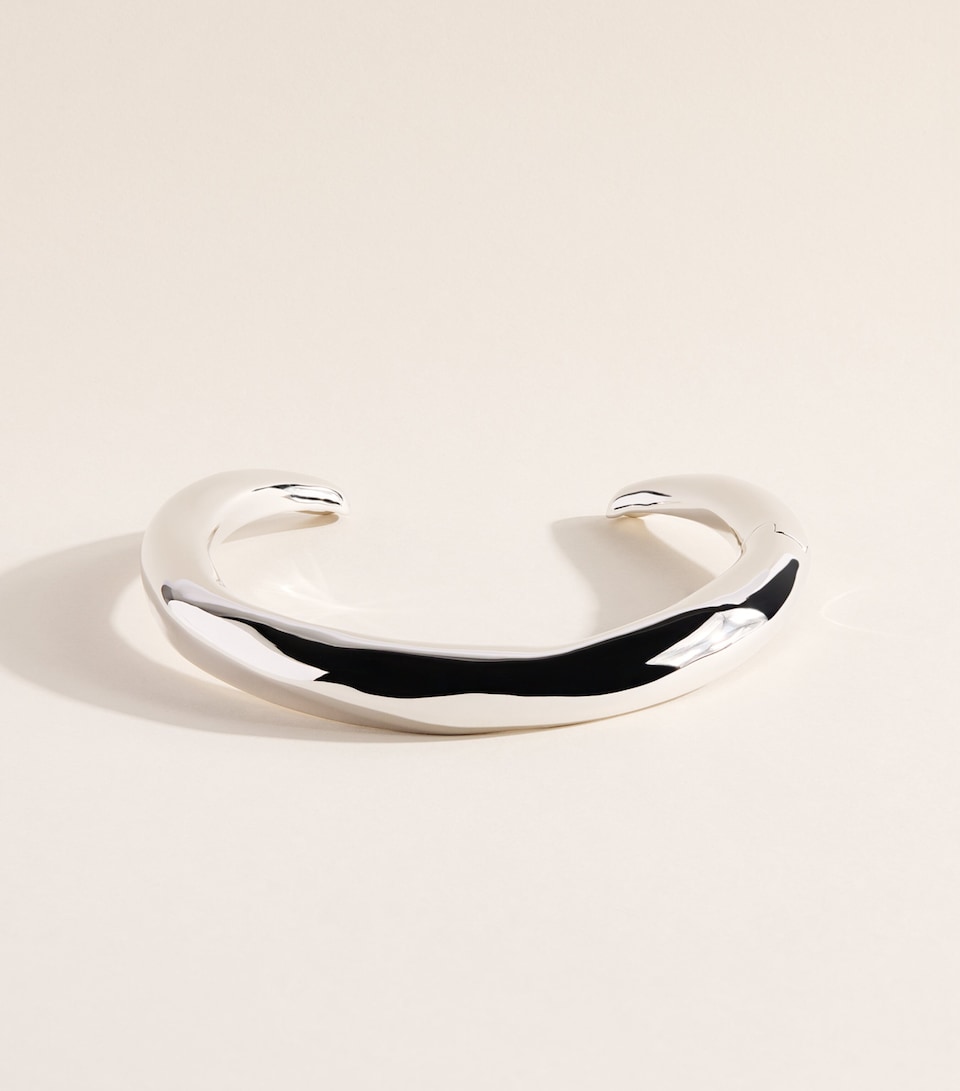 Alexis Bittar Small Hinge Collar Necklace No Stone Silver