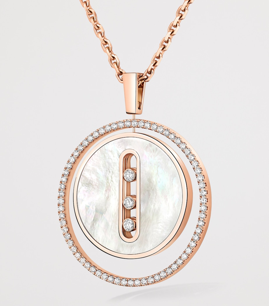Messika Lucky Move Rose Gold, Diamond and Mother-of-Pearl Necklace (0.38ct) Pink Gold Image 2