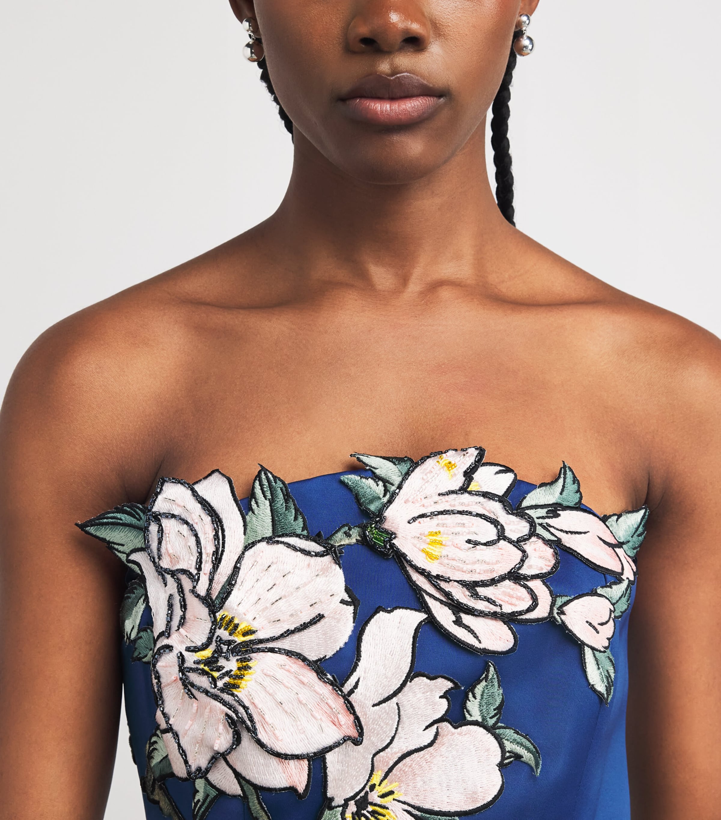 Floral Appliqué Zaria Mini Dress MIDNIGHT BLUE Image 6