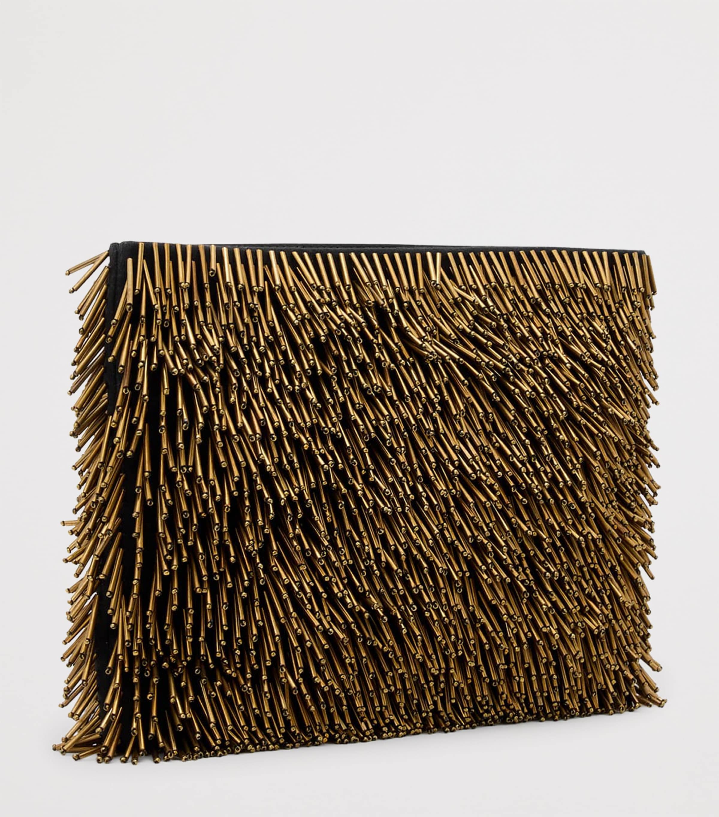 AllSaints Beaded Bettina Clutch Bag Warm Brass Image 2