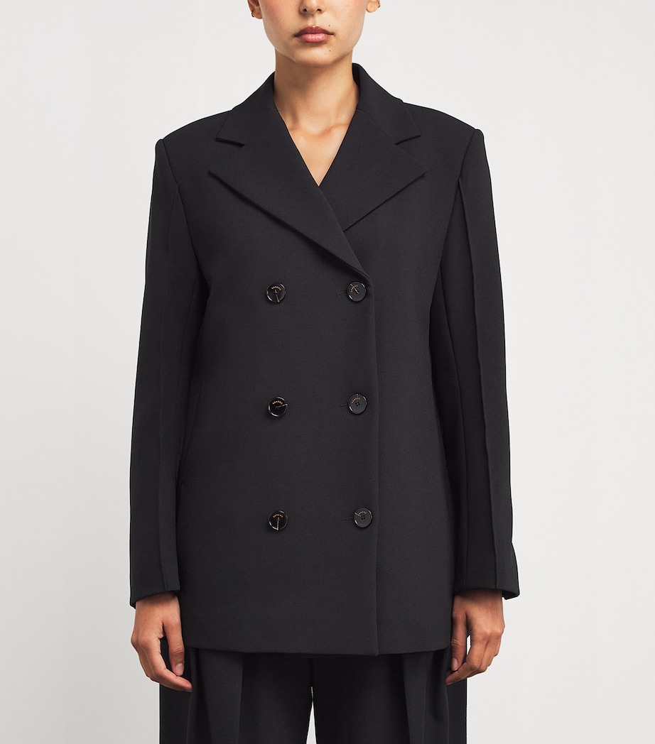 Double-Breasted Blazer BLACK Image 3