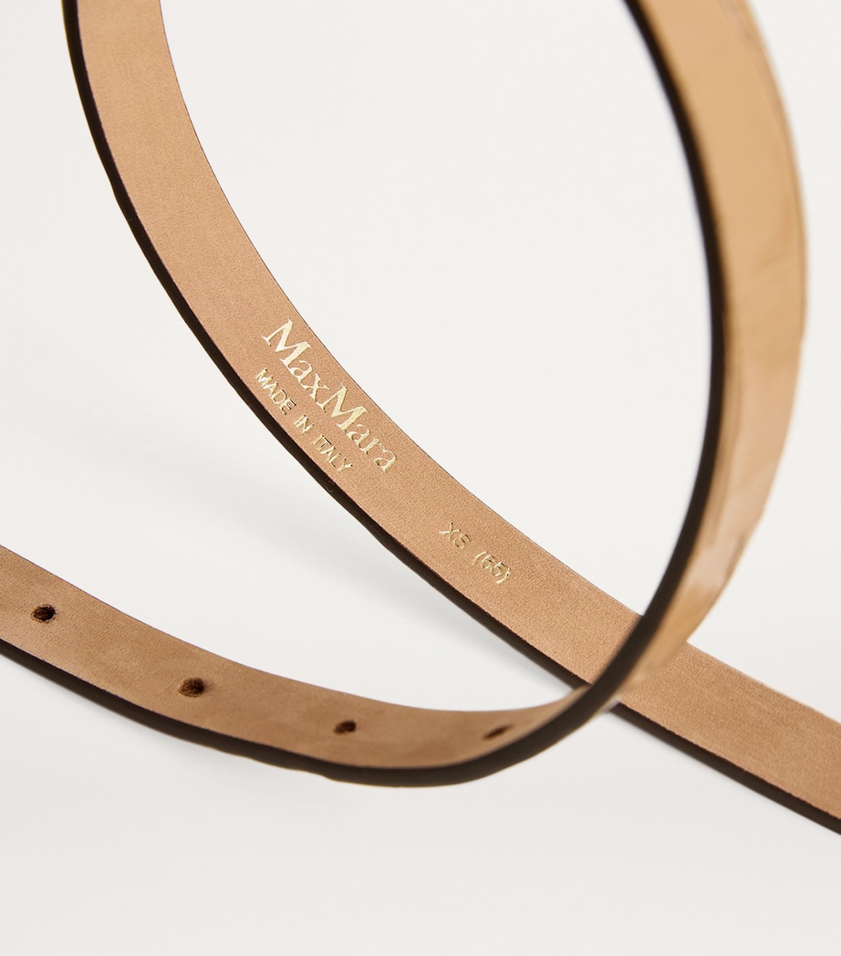 Croc-Print Monogram Belt CAMEL Image 6