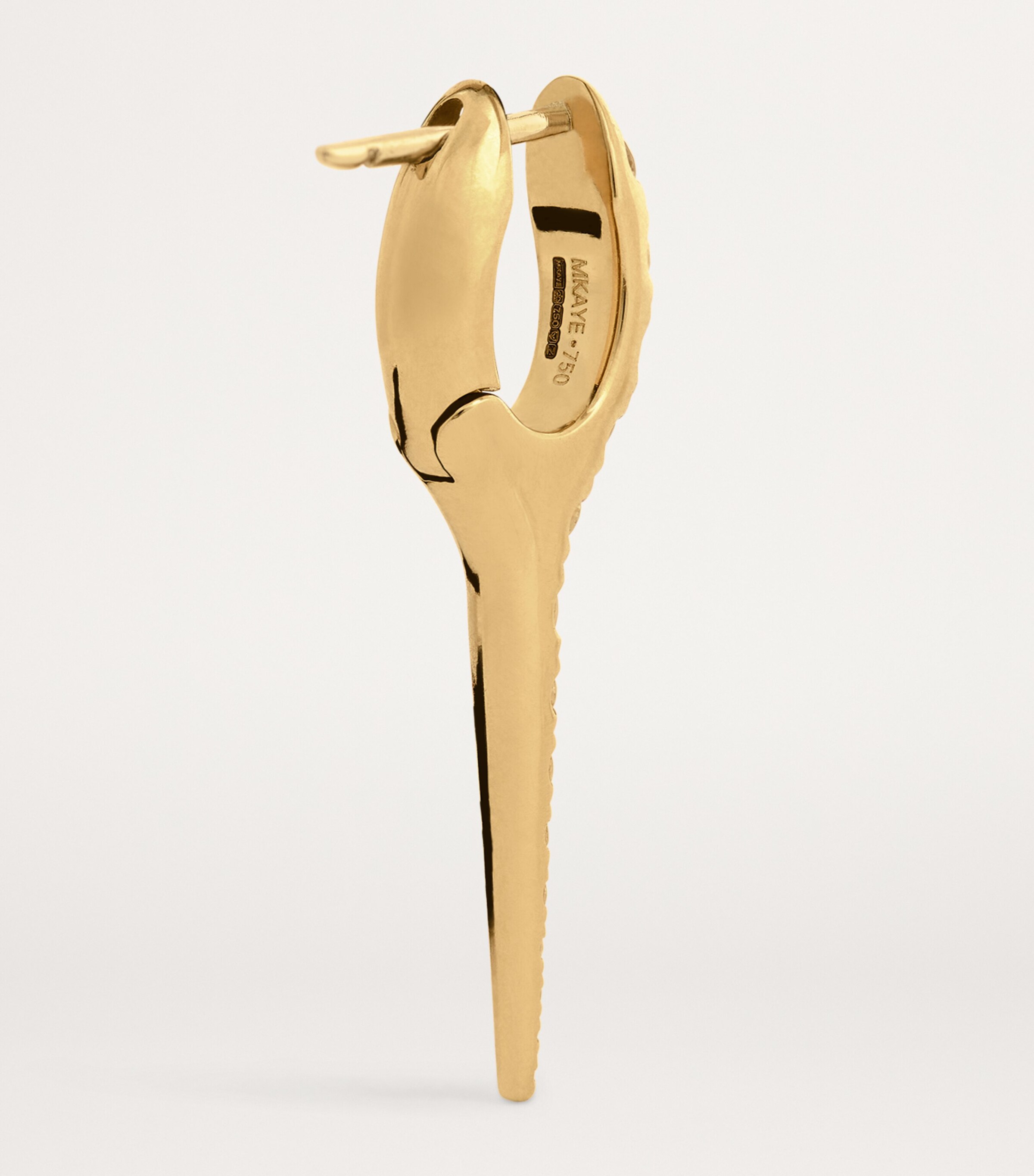 Melissa Kaye Yellow Gold and Diamond Lola Neeedle Earrings Yellow Gold Image 4