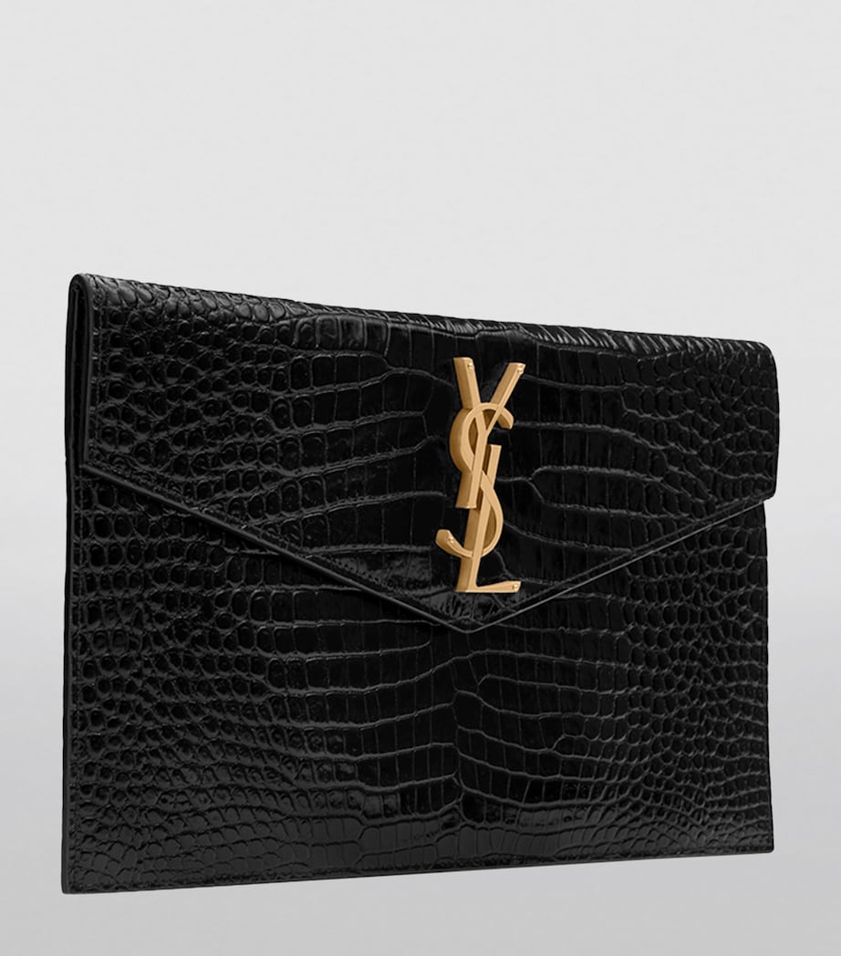 Croc-Embossed Uptown Envelope Pouch 1000 Image 3