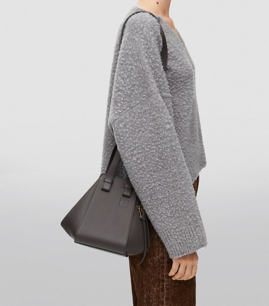 LOEWE Leather Hammock Top-Handle Bag Dark Grey Image 2