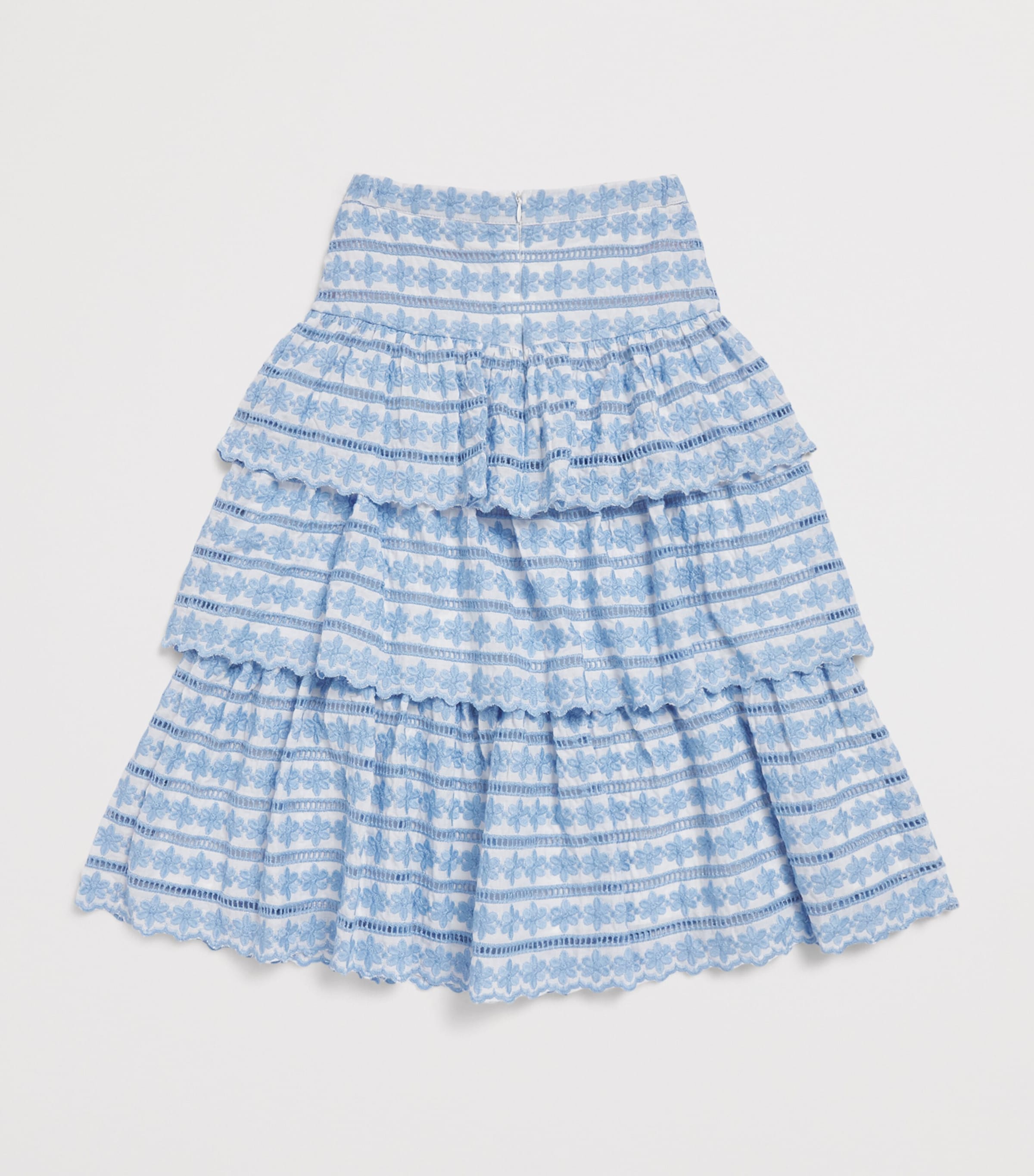 MARLO Frilled Odessa Maxi Skirt (2-16 Years) Powder Blue Image 2