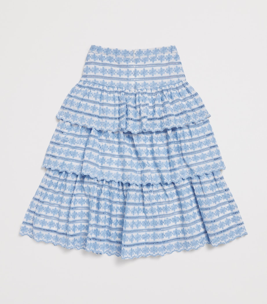 MARLO Frilled Odessa Maxi Skirt (2-16 Years) Powder Blue Image 2