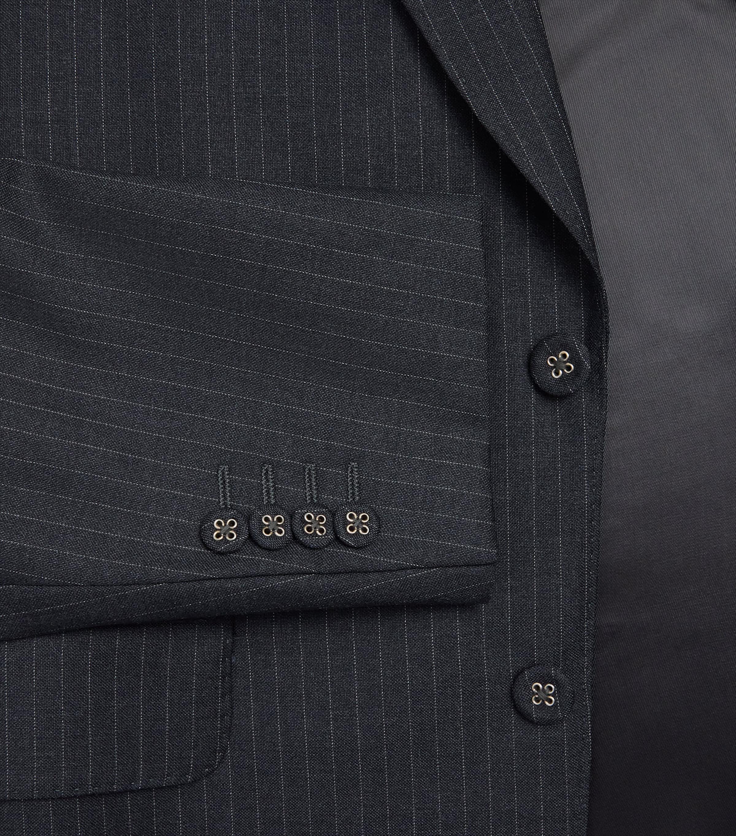 Wool Pinstripe Arthus Blazer DARKGREY/WHITE Image 5