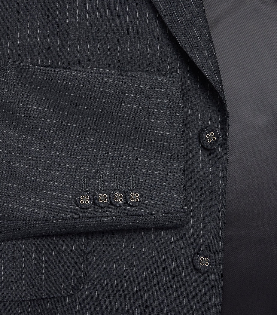 Wool Pinstripe Arthus Blazer DARKGREY/WHITE Image 5