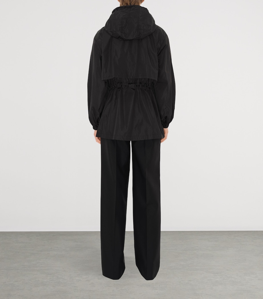 Burberry Womens Nylon Hooded Jacket Black Image 4