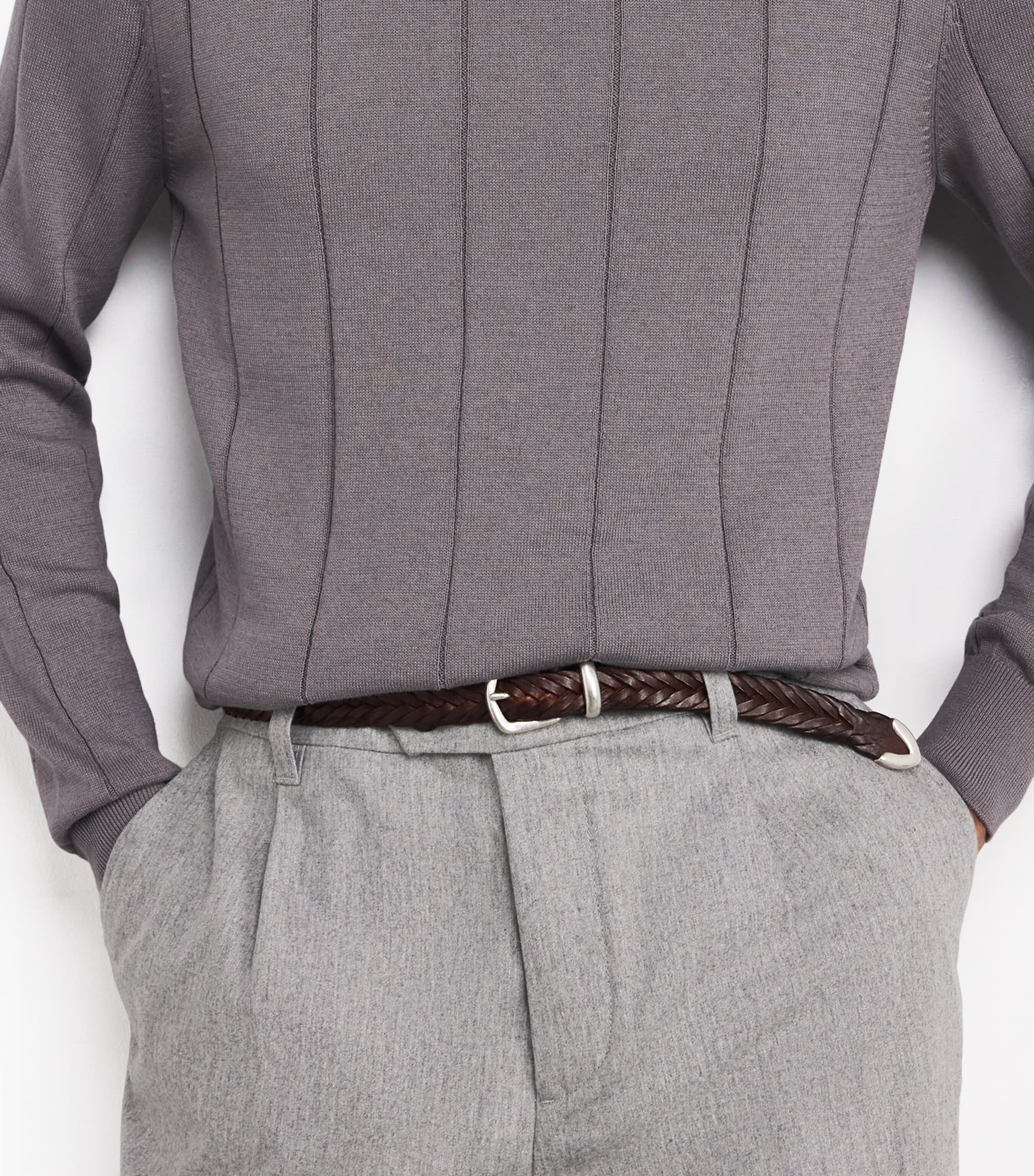 Leather Braided Belt MORO Image 2