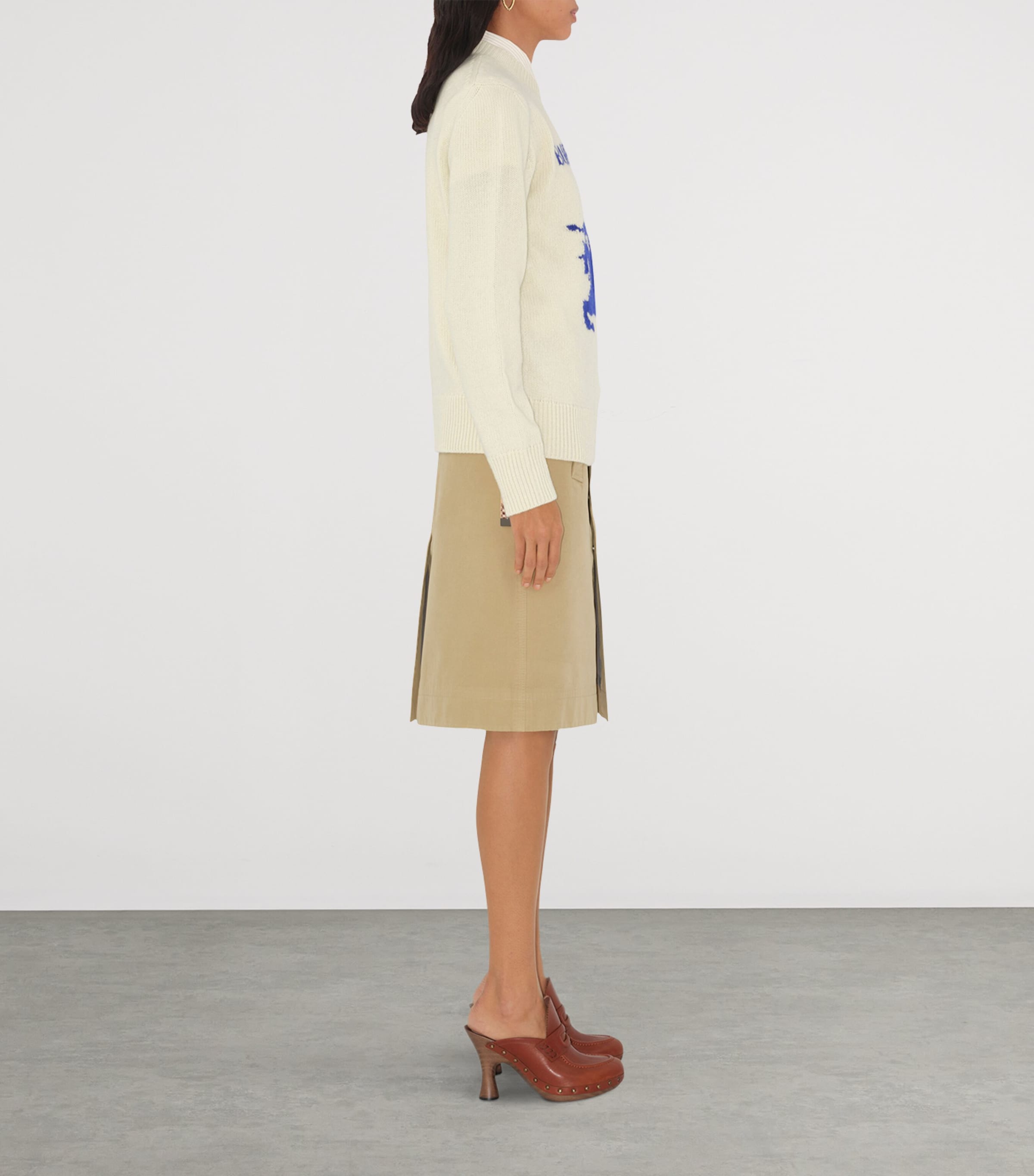 Wool-Cashmere EKD Sweater OFF WHITE Image 3