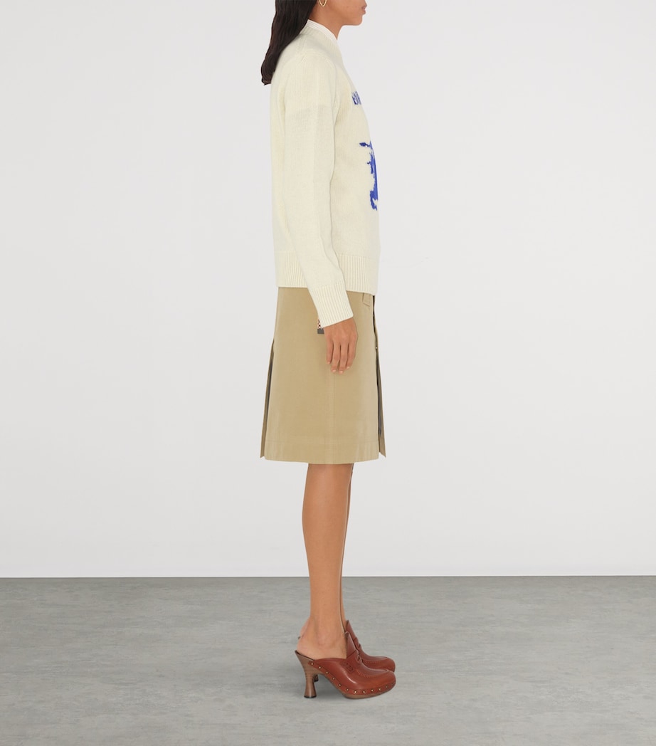 Wool-Cashmere EKD Sweater OFF WHITE Image 3