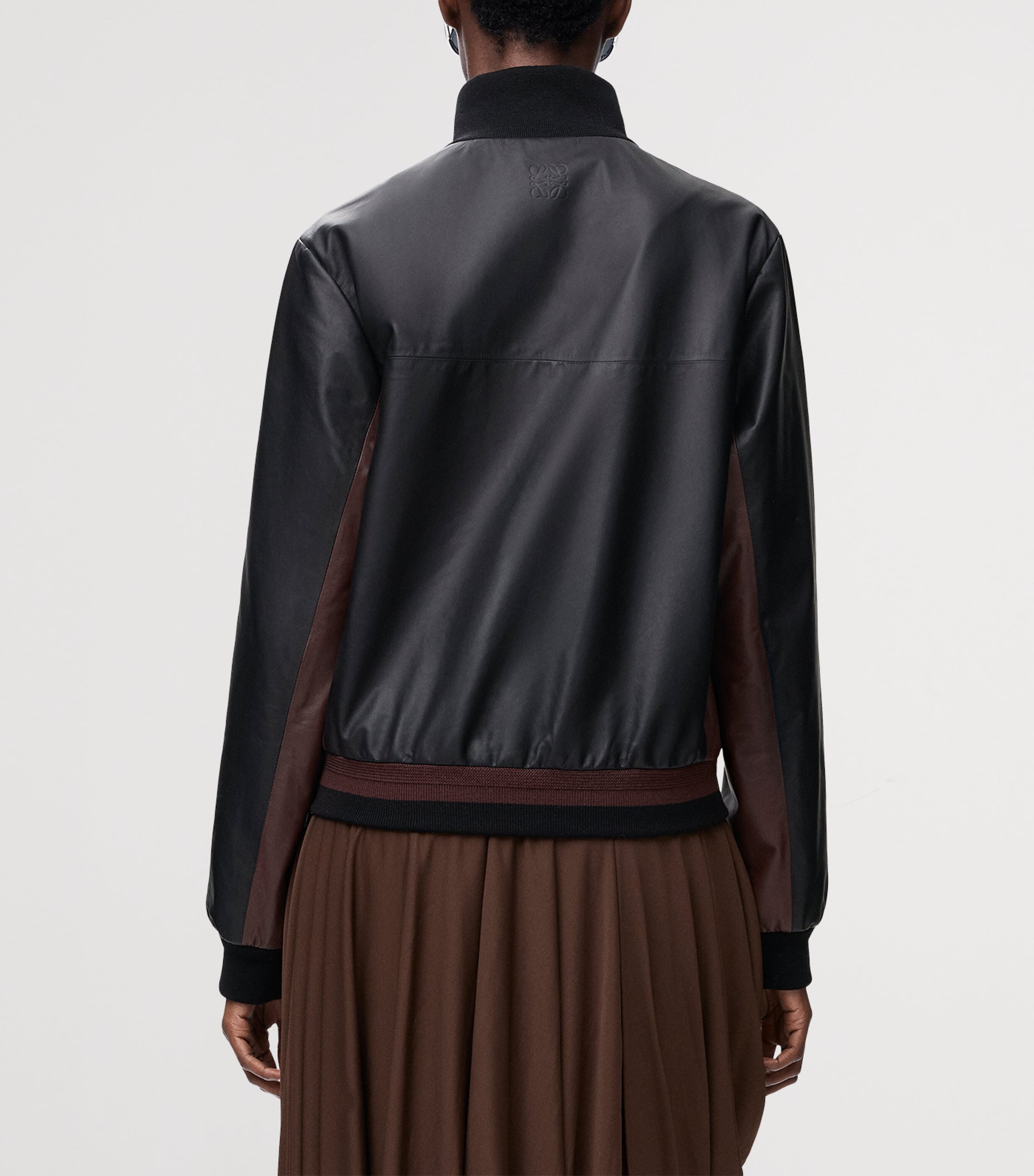 LOEWE Black Leather Cropped Jacket | Harrods US
