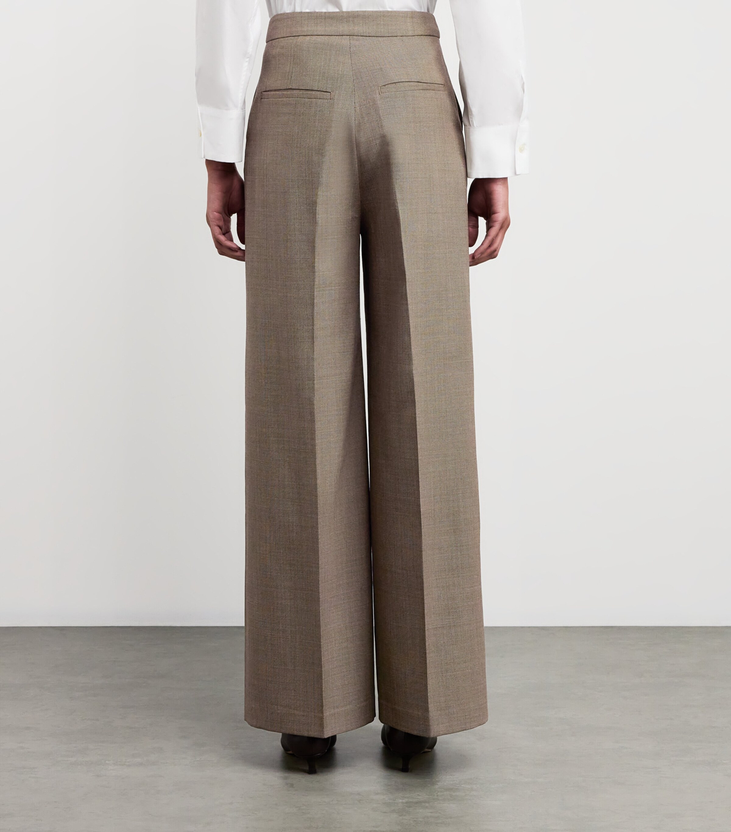 Yves Salomon Womens Cool Wool Straight Trousers Image 4