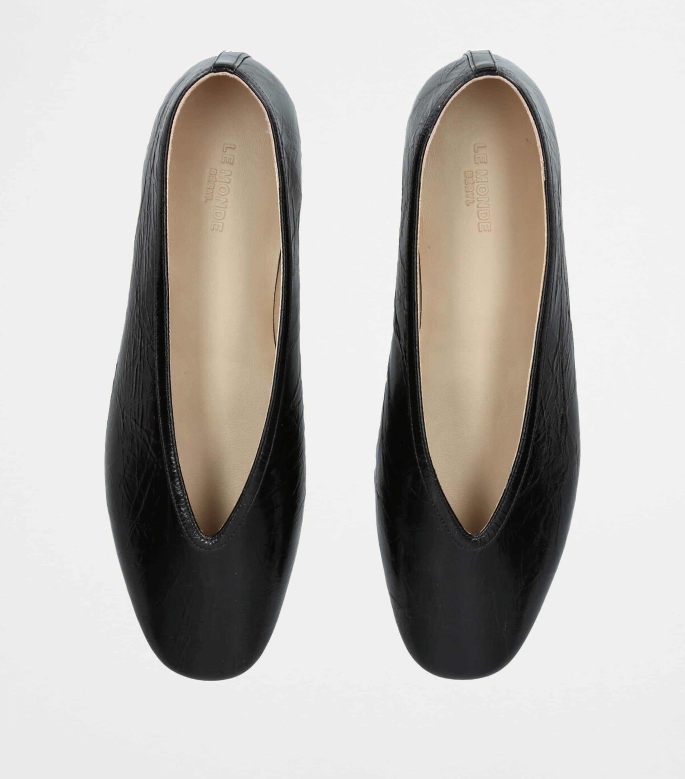 Patent Leather Luna Ballet Flats BLACK Image 4