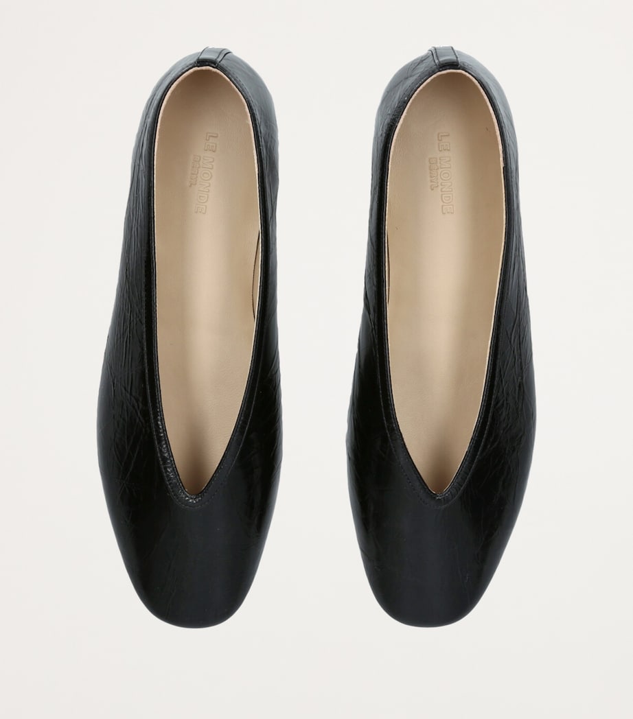 Patent Leather Luna Ballet Flats BLACK Image 4