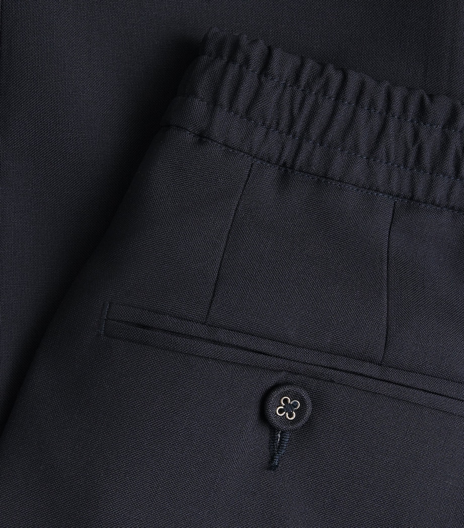 Wool Drew Drawstring Trousers DARK NAVY Image 6