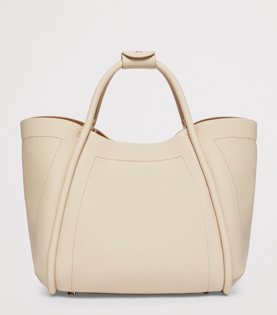 Max Mara Small Leather Marine Top-Handle Bag Ice Image 5