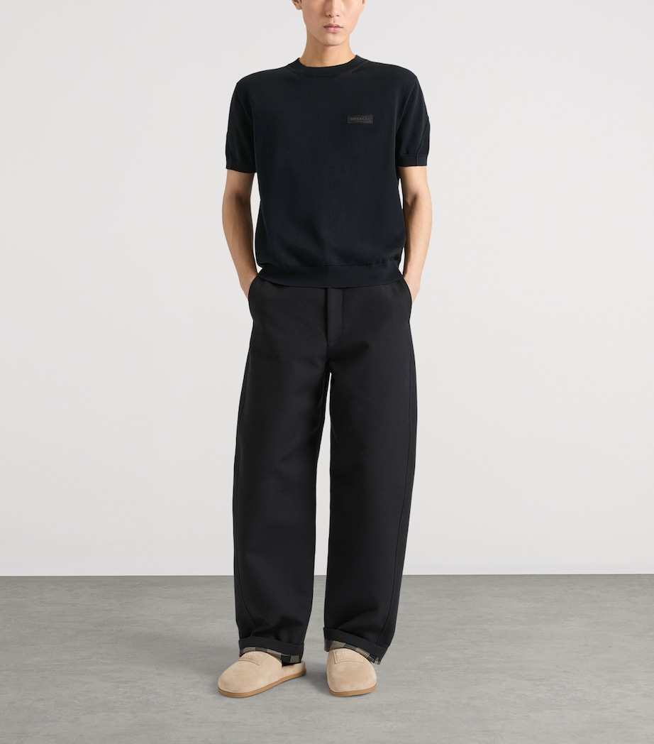 Givenchy Mens Cotton Logo-Tab T-Shirt Image 2
