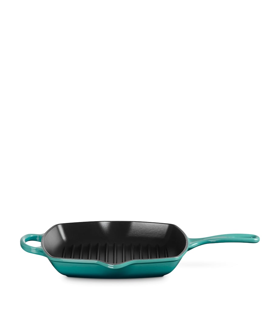 Le Creuset Cast Iron Grillit Pan (26cm) Bleu Riviera Image 1