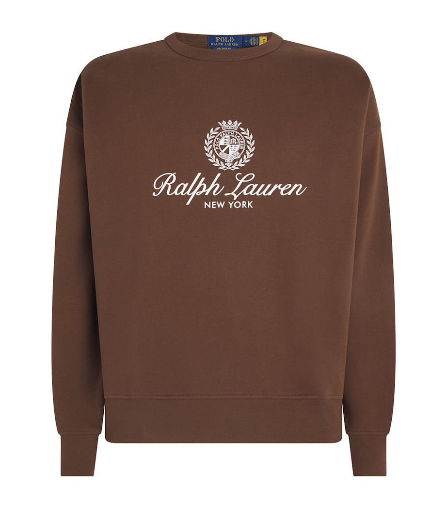 Cotton-Blend Logo Sweatshirt BRANCH BROWN Image 1