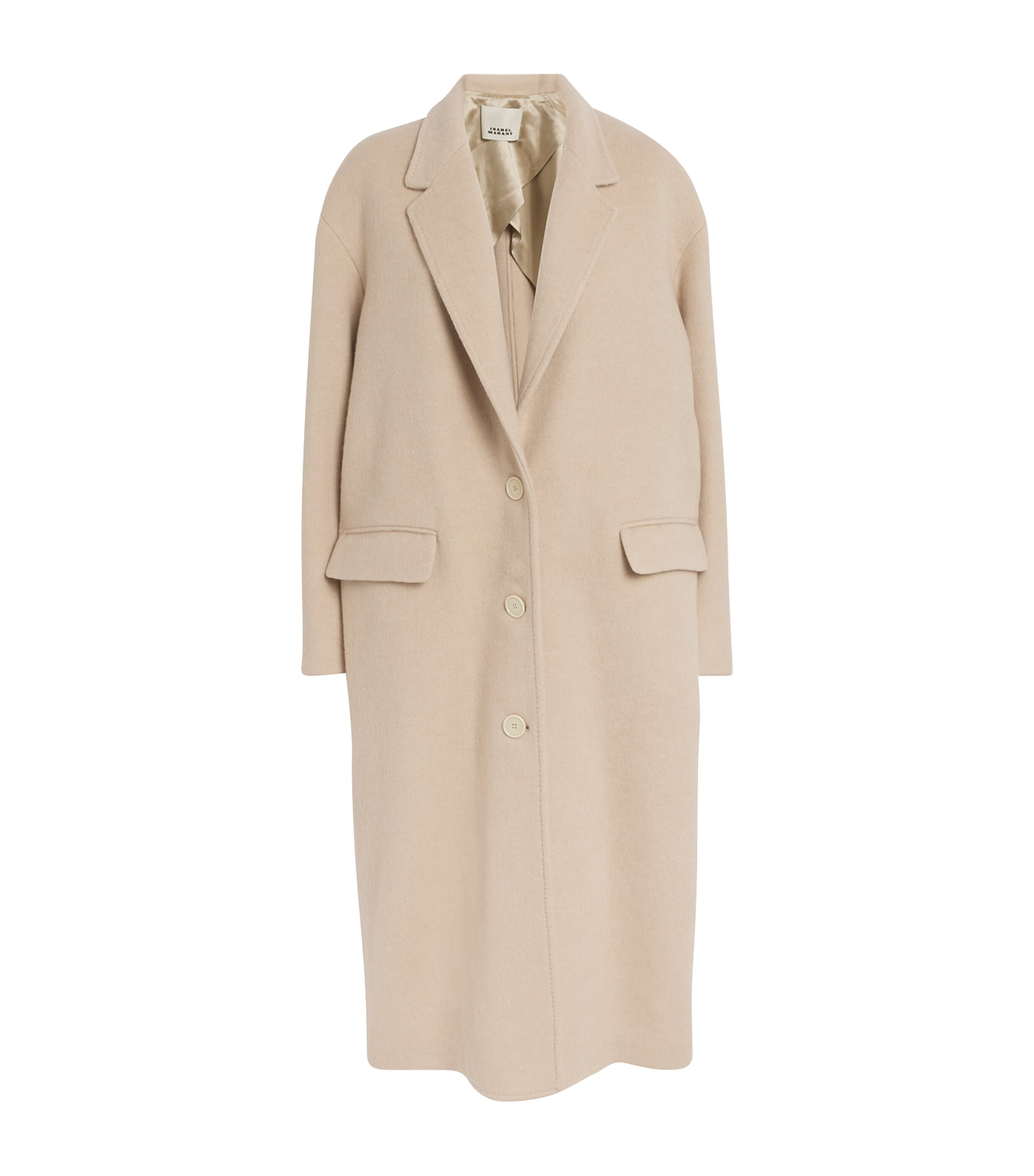 Isabel Marant Beige Wool Overcoat In Beige