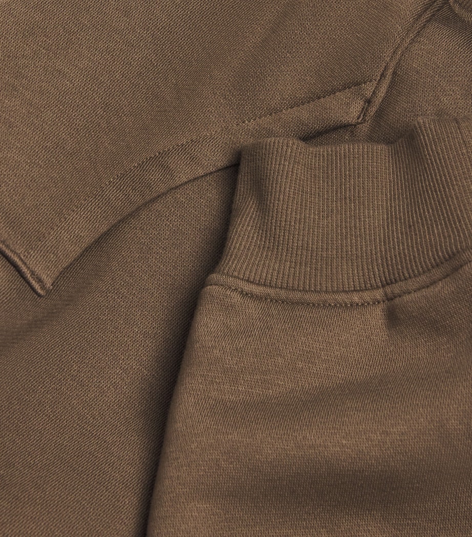 Cotton-Blend Fleece Lounge Hoodie DRIFTWOOD Image 5